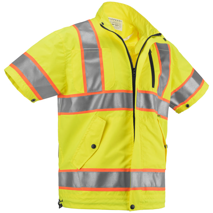 ZIPPKOOL®HVN-510U High Visibility Short Sleeve Cooling Jacket